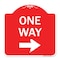 Signmission Designer Series One Way Right Arrow, Red & White Aluminum Sign, 18" x 18", RW-1818-23521 A-DES-RW-1818-23521 - alternate 1